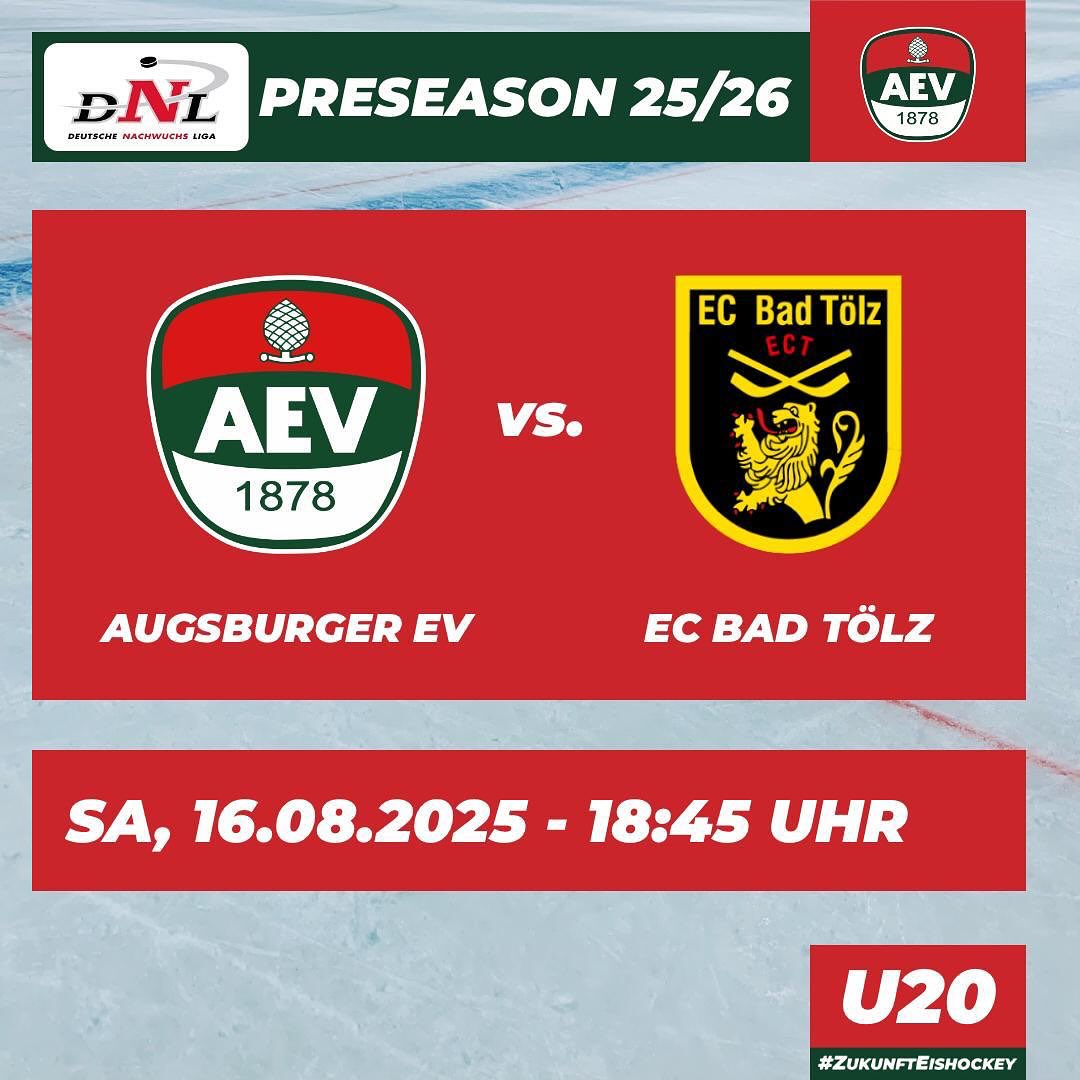 Preseason Gameday!
🆚 @ec_bad_toelz_u20
⏰ 18:45 Uhr
🏟️ Curt-Frenzel-Stadion
💶 Eintritt frei, Eingang über Bob's Terrasse
#nurderaev #zukunfteishockey